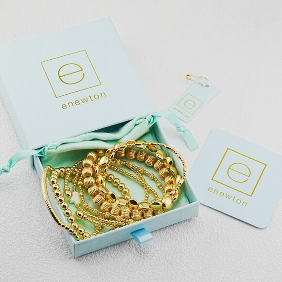 Enewton 8pcs Gold Bead /w Cross Charm Bracelet Set 🤍✨ - Picture 5 of 6